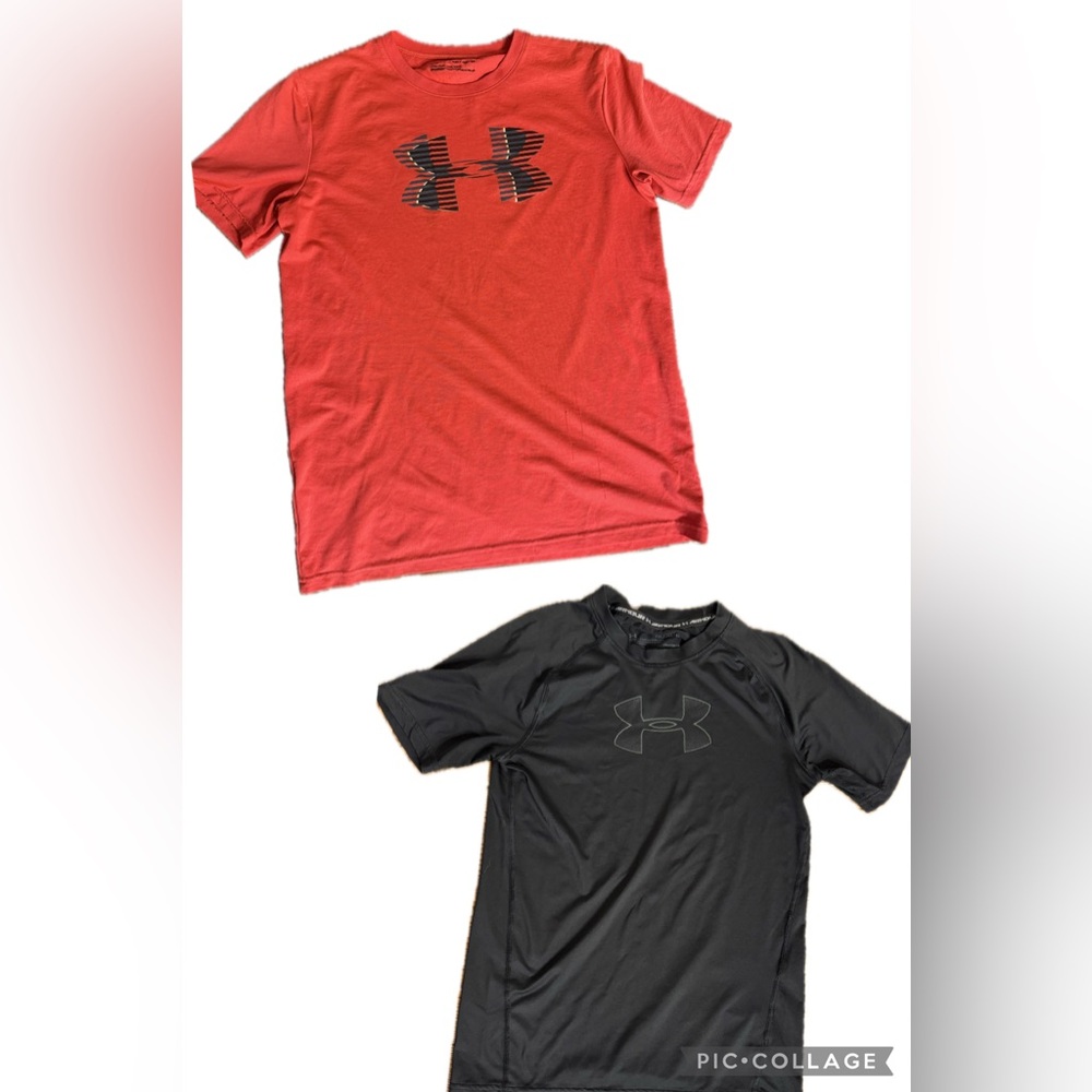 Under Armour Youth Black & Orange Short Sleeve Tee Lot